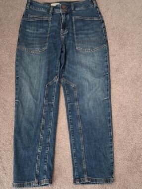 Pilcro Anthropologie The Wanderer Women's Relaxed  Medium Blue Denim Jeans 29P